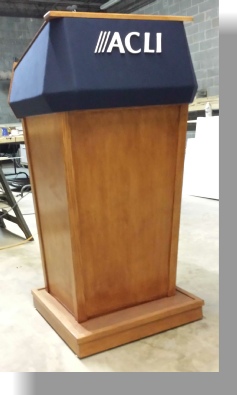 DC Scenic custom lecterns / podiums for rental or purchase in Washington DC