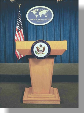 DC Scenic builds, installs and rents custom lecterns / Podiums for business meetings and special events in Washington DC